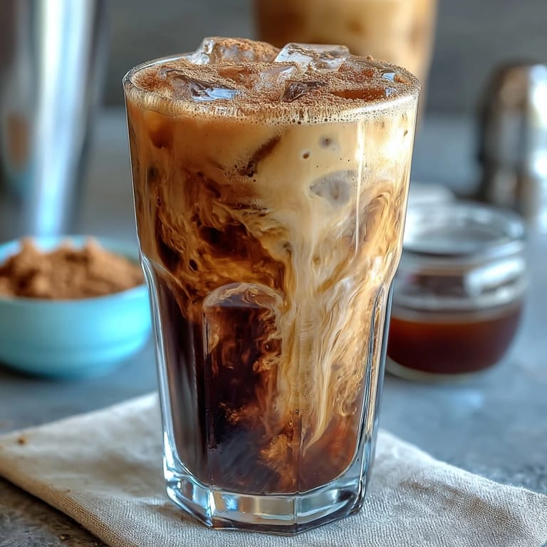 Iced Brown Sugar Oat Milk Shaken Espresso, perfectly blended with creamy dairy-free goodness.
