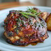 A golden roasted chicken with orange and herbs, surrounded by caramelized carrots, parsnips, and potatoes in a rustic baking dish.  