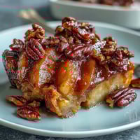 Crisp apple slices coated in gooey caramel and drizzled with dark chocolate for a bite-sized candy apple treat.