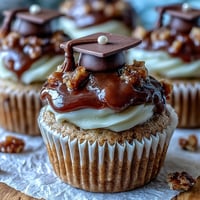 Adorable graduation cupcakes with edible caps and tassels, perfect for celebrating academic achievements.  